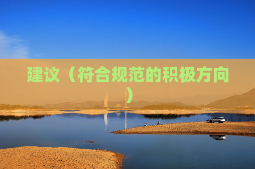建议(符合规范的积极方向)