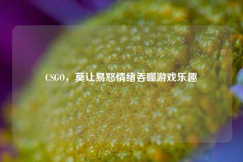 CSGO,莫让易怒情绪吞噬游戏乐趣