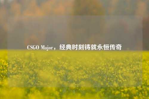CSGO Major，经典时刻铸就永恒传奇