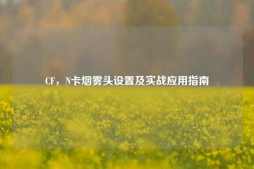 CF，N卡烟雾头设置及实战应用指南
