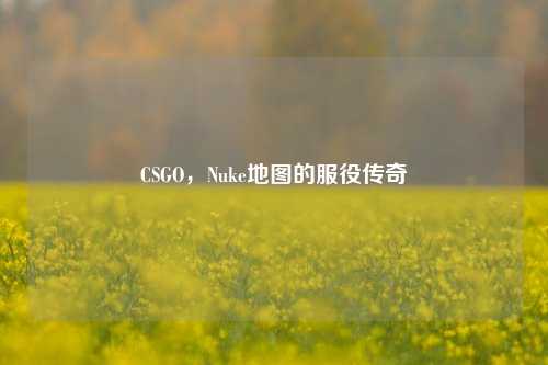 CSGO,Nuke地图的服役传奇