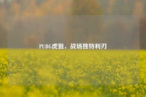 PUBG虎狙,战场独特利刃