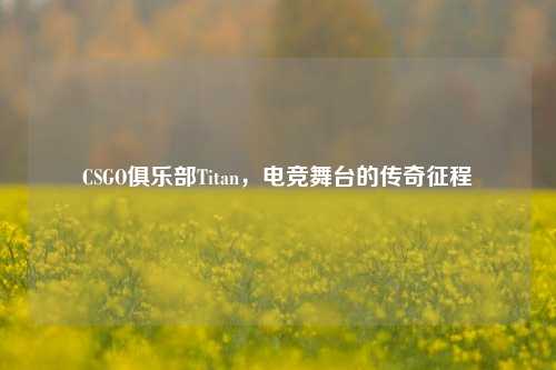 CSGO俱乐部Titan，电竞舞台的传奇征程
