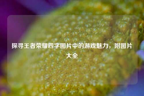 探寻王者荣耀四字图片中的游戏魅力，附图片大全