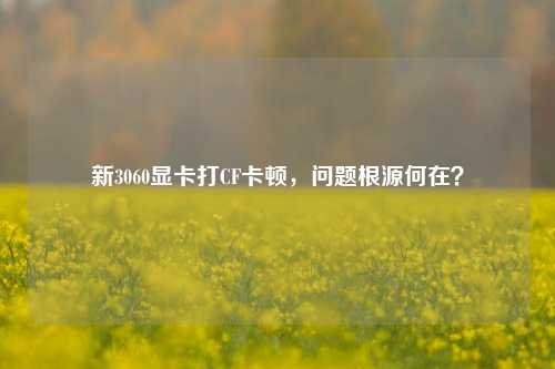 新3060显卡打CF卡顿,问题根源何在?