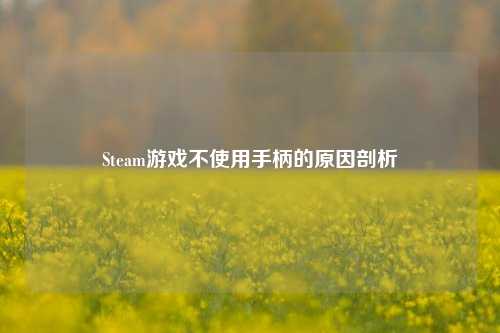 Steam游戏不使用手柄的原因剖析