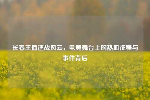 长春主播逆战风云,电竞舞台上的热血征程与事件背后