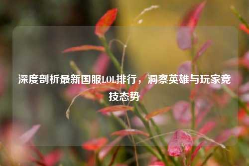 深度剖析最新国服LOL排行，洞察英雄与玩家竞技态势