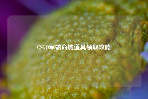 CSGO军需商城道具领取攻略