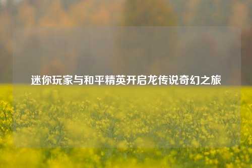迷你玩家与和平精英开启龙传说奇幻之旅