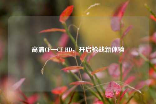 高清CF—CF HD,开启枪战新体验