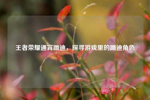王者荣耀通宵蹦迪,探寻游戏里的蹦迪角色