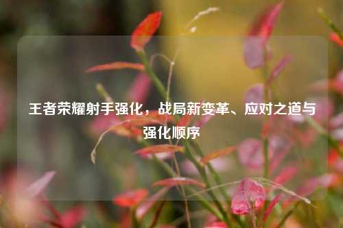 王者荣耀射手强化,战局新变革、应对之道与强化顺序