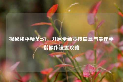 探秘和平精英2ST，开启全新竞技篇章与更佳手指操作设置攻略