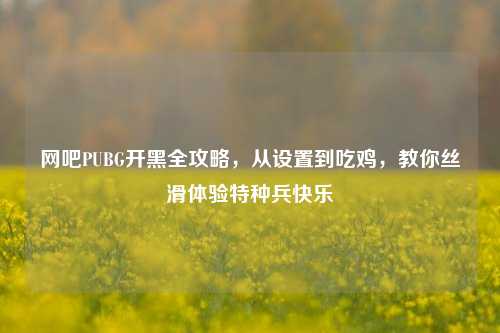 网吧PUBG开黑全攻略，从设置到吃鸡，教你丝滑体验特种兵快乐