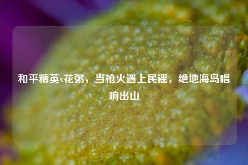 和平精英x花粥，当枪火遇上民谣，绝地海岛唱响出山
