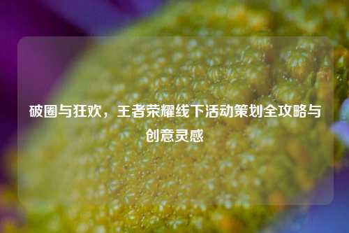 破圈与狂欢，王者荣耀线下活动策划全攻略与创意灵感