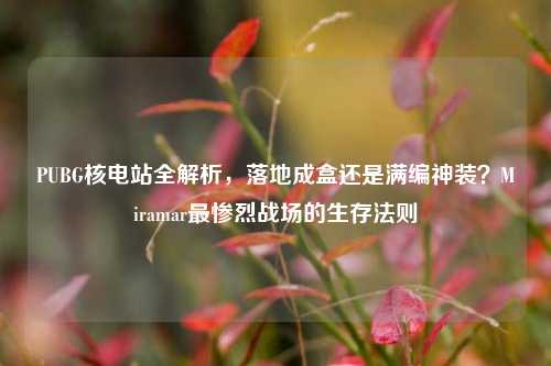 PUBG核电站全解析，落地成盒还是满编神装？Miramar最惨烈战场的生存法则