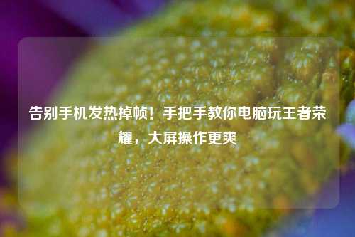 告别手机发热掉帧！手把手教你电脑玩王者荣耀，大屏操作更爽