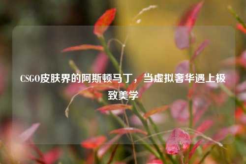 CSGO皮肤界的阿斯顿马丁，当虚拟奢华遇上极致美学