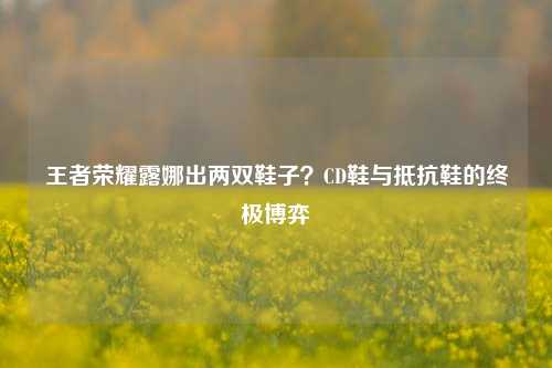 王者荣耀露娜出两双鞋子？CD鞋与抵抗鞋的终极博弈