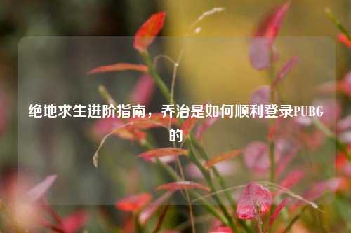 绝地求生进阶指南，乔治是如何顺利登录PUBG的